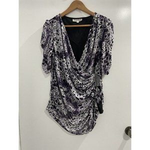 Ricki Renee Purple Beaded Top Size 16
